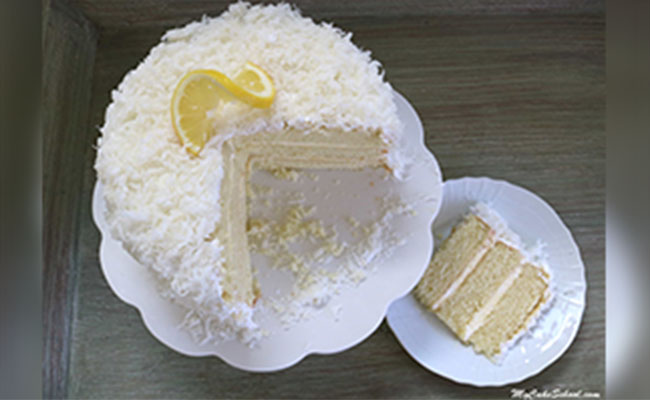Coconut-Lemon Ice Cream Cake