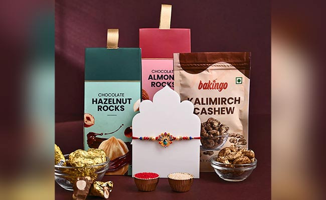 Peacock Rakhi With Indulgent Treats