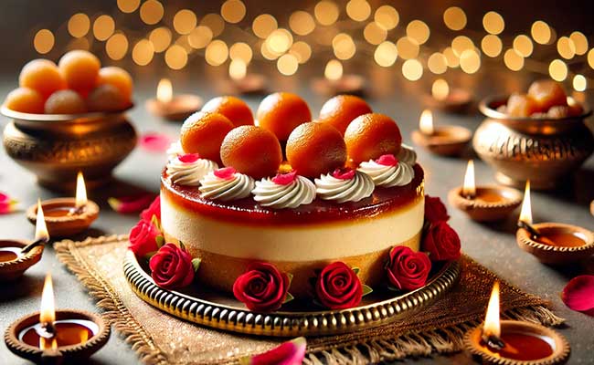 Gulab Jamun Cheesecake