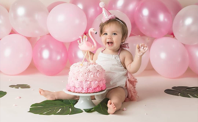 Pink Rosette Swirls Cake