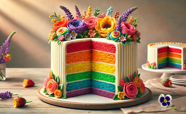 Rainbow Harvest Cake