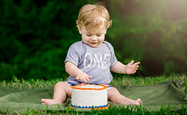 White and Vibrant Cream Cake