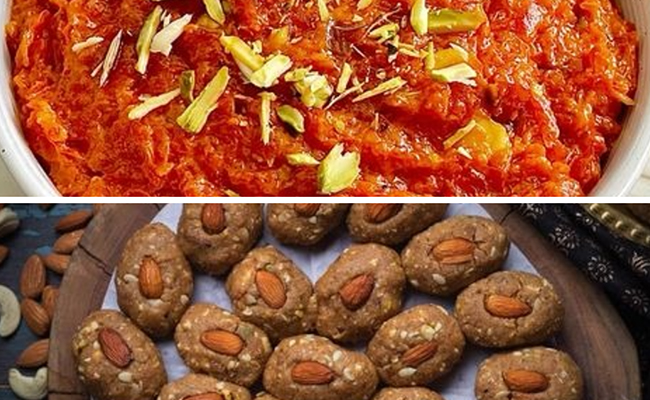 Pinnis and Gajar Ka Halwa